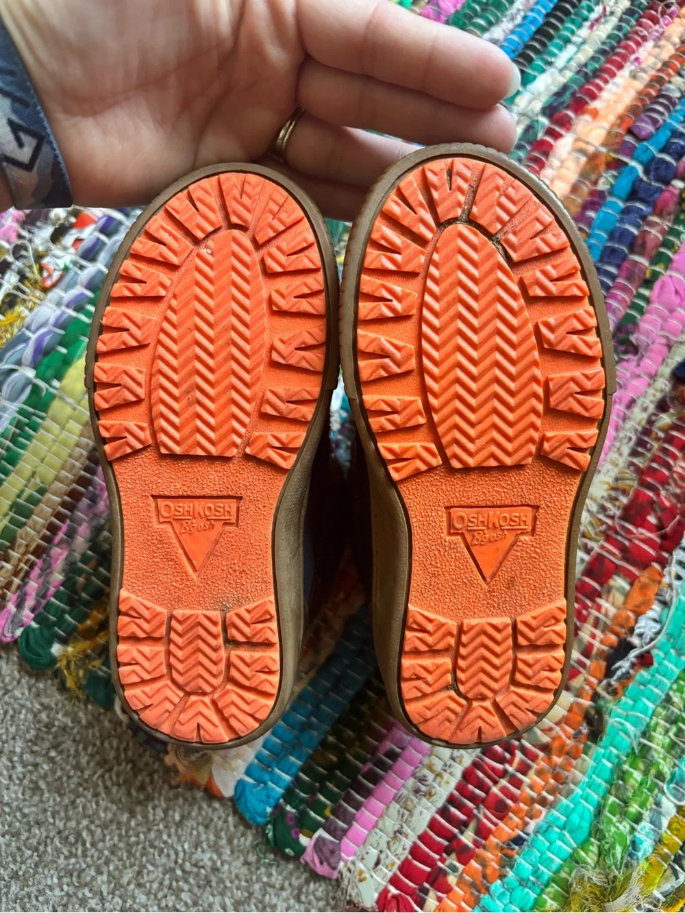 OshKosh B'gosh Brown, Navy & Orange Kids Outdoor Boots